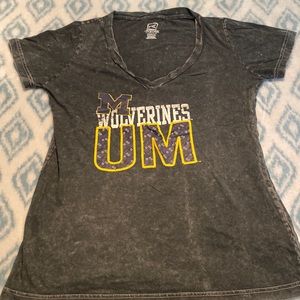 vintage v-neck michigan shirt